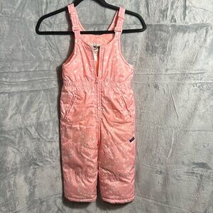 Oshkosh snowsuit girls size 4T snowbibs pink winter snow cold